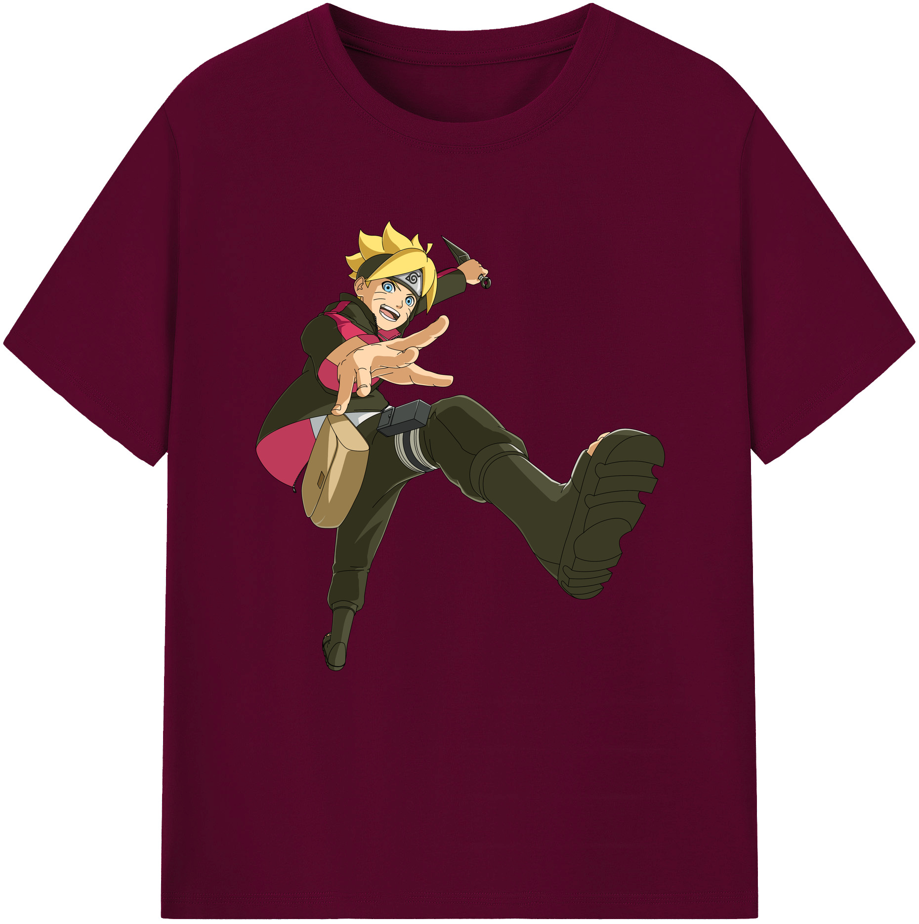 （画像用） NARUTO -ナルト- うずまき ボルト Uzumaki Boruto レディースカジュアルプリントTシャツ（綿100％）